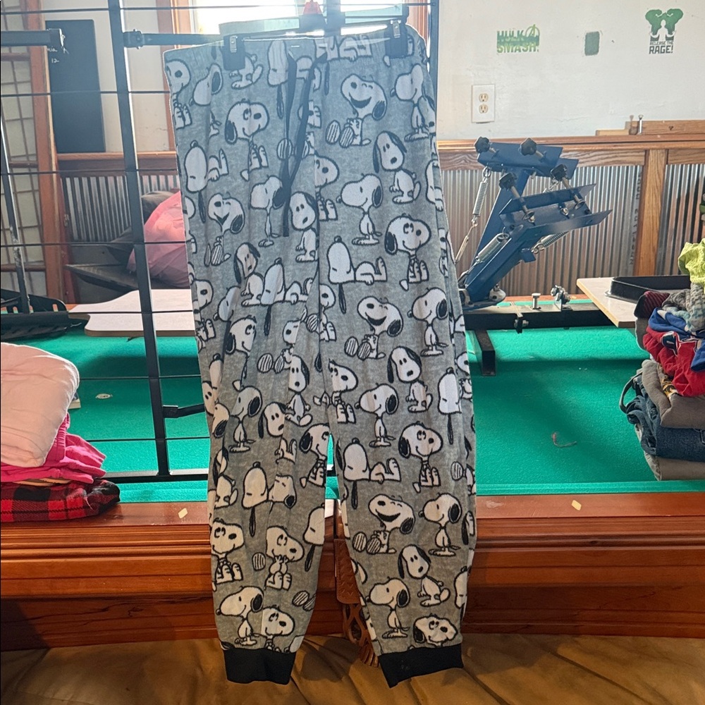 Snoopy Pajama Pants - Gray